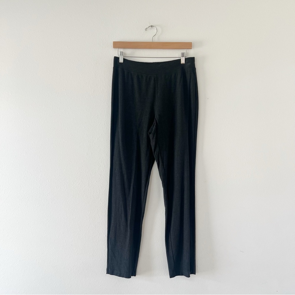 EILEEN FISHER | Slim Crepe Pants in Dark Charcoal | S
